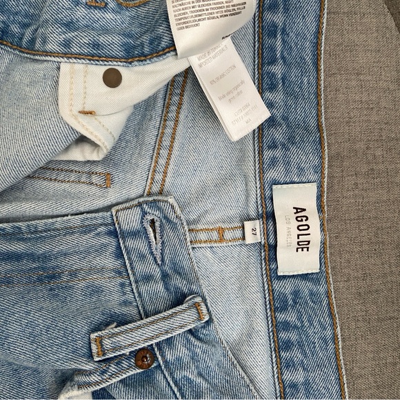 Agolde Light Blue Straight Leg Jeans - Picture 10 of 13
